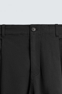 PANTAL?N WIDE FIT PLIEGUES / Negro - Zara фото 9