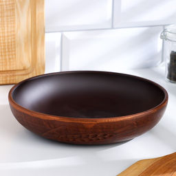 Салатник «Колос», 1 л, 5×21 см, красная глина