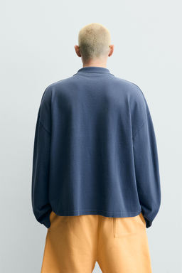 POLO PIQU? RELAXED FIT PARCHE N?MEROS / Azul - Zara фото 3