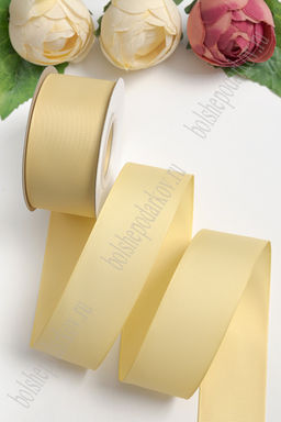 Лента репсовая 4 см*20 ярд 1 сорт (темно-бежевый №087) SF-1349