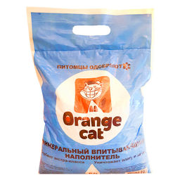 Цена за 2 шт. Наполнитель для кошек 6л минеральный впитывающий Orange Cat