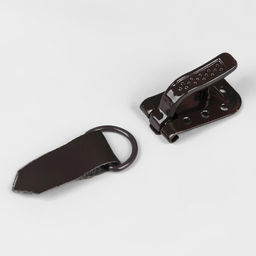 Крючки пришивные, металлические, для верхней одежды, 5×1.5 см, 6 шт., коричневые