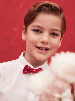 Basic Uzun Kollu Erkek ?ocuk G?mlek ve Papyon