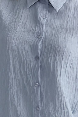 TRENDYOLMILLA Beyaz Cizgili Dokulu Kumas Regular Normal Kal?p Dokuma Gomlek TWOSS25GO00013  фото 4