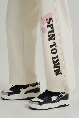 Брюки трикотажные утепленные Белый