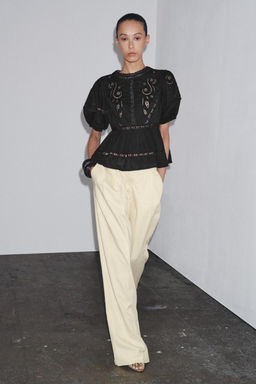 ZW COLLECTION ROMANTIC EMBROIDERED BLOUSE - Zara фото 4