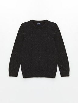 Bisiklet Yaka Uzun Kollu K?z ?ocuk Triko Kazak