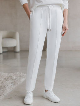 Трикотажные брюки на резинке из футера двухнитки эластичные