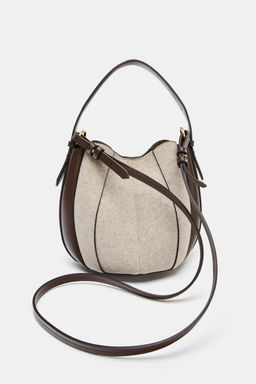 TOPSTITCH FABRIC BUCKET BAG - Zara фото 14