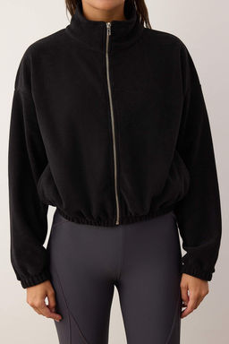 Ekru Polar Fermuarl? Oversize/Genis Kal?p Kal?n Orme Sweatshirt TWOAW26SW00057 - Trendyolmilla фото 9