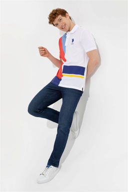 Мужская красная футболка с воротником-поло Неожиданная скидка в корзине