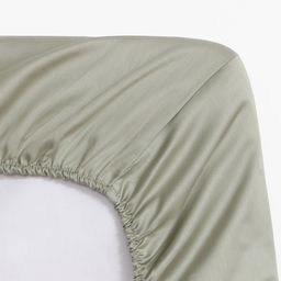Простыня на резинке Olive tree 180х200х25 см, 100% хлопок, мако-сатин, 114г/м2 - Этель фото 3