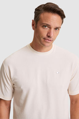 Erkek Krem Comfort Fit Bisiklet Yaka Ti__rt