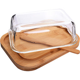 30669 Масленка стекло-бамбук с ножом МВ (х24) - Mayer&boch фото 3