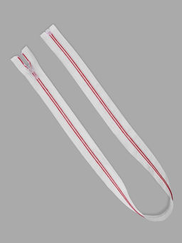 Цена за 10 шт. Молния «Спираль», №5, разъёмная, замок автомат, 80 см, белая, красная