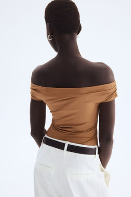 Top off-the-shoulder drapeado - H&m фото 6