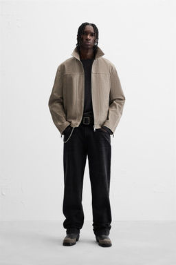 FADED LEATHER EFFECT JACKET - Zara фото 10