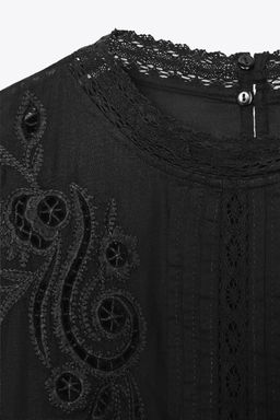 ZW COLLECTION ROMANTIC EMBROIDERED BLOUSE - Zara фото 14