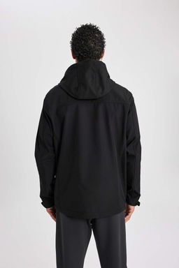 DeFactoFit утепленное пальто из софтшелла стандартного кроя с капюшоном  фото 10