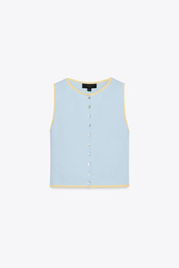 KNIT TOP WITH CONTRAST TRIMS - Zara фото 4