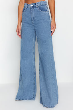 Mavi Yuksek Bel Ekstra Wide Leg Palazzo Jeans TWOSS23JE00286 - Trendyolmilla фото 6