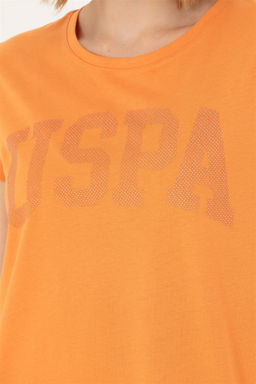 Женская оранжевая базовая футболка - U.s. polo assn фото 7