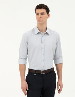 Рубашка Pierre Cardin Slim Fit серая