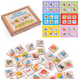 Лото обучающее "Азбука" дер.