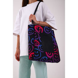 Сумка - шопер с нашивкой NAZAMOK Улыбка, 40387 см  фото 9