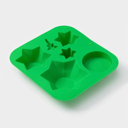 Форма для выпечки новогодняя Доляна Новогодний набор, силикон, 20.5?22?3.5 см, 6 ячеек, зелёная