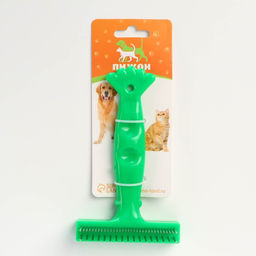 Расчёска-грабли Лапка, 15 х 8,8 см, зелёная - Пижон фото 5