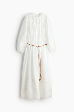Vestido t?nica oversize con cintur?n de anudar