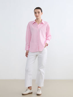 ?izgili Poplin Kad?n G?mlek