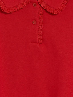 Polo Yaka K?z ?ocuk Kal?n Sweatshirt - Waikiki фото 2