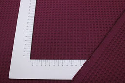 Вафельное премиум-полотно Italy цв.Лилово-свекольный, ш.1.5м, хлопок-100%, 240гр/м.кв - Купава фото 2