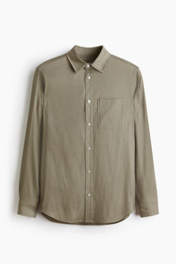 Camisa en mezcla de lino Easy Care Regular Fit - H&m фото 2