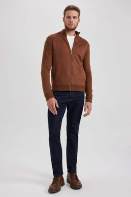 Кардиган Slim Fit с высоким воротником - Defacto фото 2