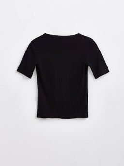 CONTE LD 2065 Джемпер в рубчик с планкой на кнопках black black - Conte elegant фото 2