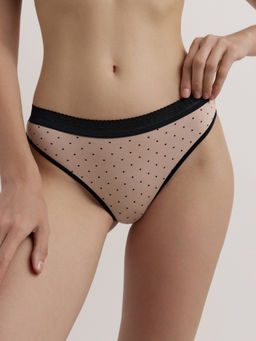 CONTE PRINT DOTS LBR 2544 Трусы женские cappuccino-black