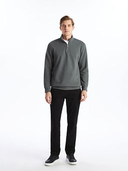 Dik Yaka Erkek Sweatshirt