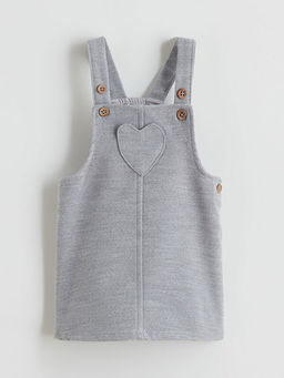 Kalp Detayl? K?z Bebek Salopet Elbise