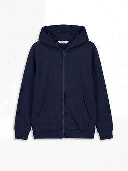 Kap??onlu Erkek ?ocuk Fermuarl? Sweatshirt