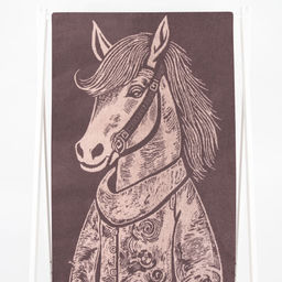 Полотенце махровое 6с102.411ж1 Конь в пальто (т.с.мальв1) 67х150см