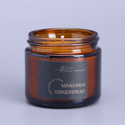 Ароматическая свеча в банке Mandarin gingerbread, соевый воск, 50 г, мандарин, пряник