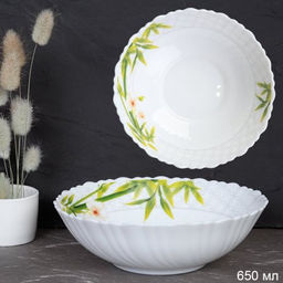 Салатник 650 мл 175 мм тарелка глубокая / TW-70XN (6773) /уп 48/ Бамбук с орхидеей