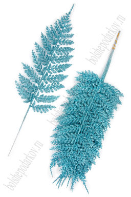 Ветки с глиттером 39*13 см (10 шт) SF-8021, голубой - Больше подарков фото 2