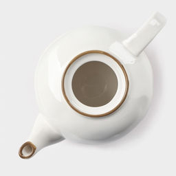 Заварочный чайник Доляна «Космос», 600 мл, фарфор, белый, красный