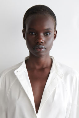 CAMISA DE ALGOD?N CON CUELLO MAO - H&m фото 3