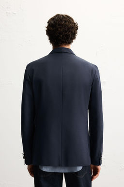 DOUBLE-BREASTED WOOL BLEND BLAZER - Zara фото 3