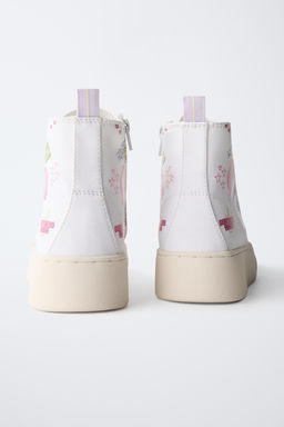 PRINTED HIGH-TOP SNEAKERS - Zara фото 6